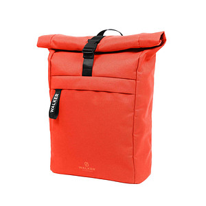 Walker Schulrucksack Roll Top Kunstfaser rot