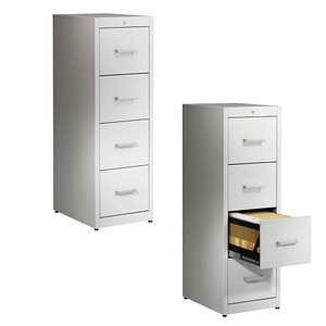 mauser client entry Hängeregistraturschrank lichtgrau mit 4 Schubladen 43,4 x 60,0 x 135,0 cm