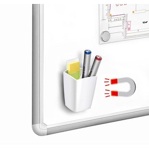 CEP Stifteköcher GLOSS, magnetisch, 2 Fächer, weiss