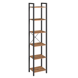 VASAGLE Bücherregal walnuss, schwarz 40,0 x 30,0 x 187,5 cm VASAGLE Bücherregal walnuss, schwarz 40,0 x 30,0 x 187,5 cm