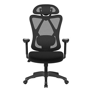 SONGMICS Bürostuhl, OBN063B01 Stoff schwarz