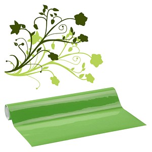plottiX Vinylfolie permanent hellgrün 31,5 cm x 1,0 m,  1 Rolle
