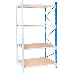 Manorga Anbau-Weitspannregal EPSIVOL ZR2520804NSF4 blau, braun 200,0 x 80,0 x 250,0 cm