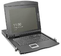 DIGITUS Modulare Konsole 19"HD  LCD,8-port VGA KVM Deutsch
