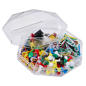 196 Gowi Büroklammern Sortimentbox 196 teilig farbsortiert Metall