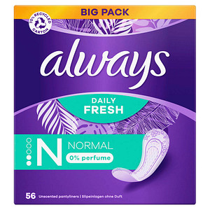 always Slipeinlagen Daily Fresh Normal, 56 St. always Slipeinlagen Daily Fresh Normal, 56 St.