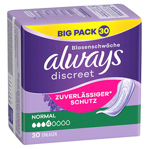 always discreet Inkontinenz-Einlage Normal Big Pack always discreet Inkontinenz-Einlage Normal Big Pack