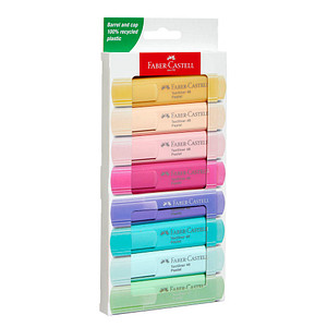 FABER-CASTELL Textmarker TEXTLINER 46 PASTELL, 8er Etui