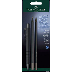 FABER-CASTELL Schreibgeräte-Set POLY BALL URBAN, schwarz