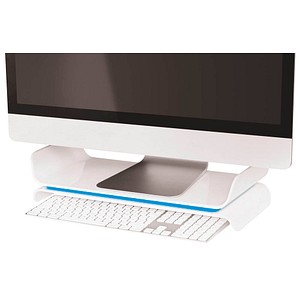 LEITZ Monitorständer Ergo WOW, aus Kunststoff, weiß/blau