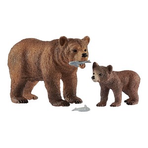Grizzlybär-Mutter mit Jungem, Nr: 42473