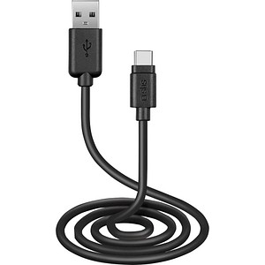sbs USB 2.0 A/USB C Kabel 3,0 m schwarz
