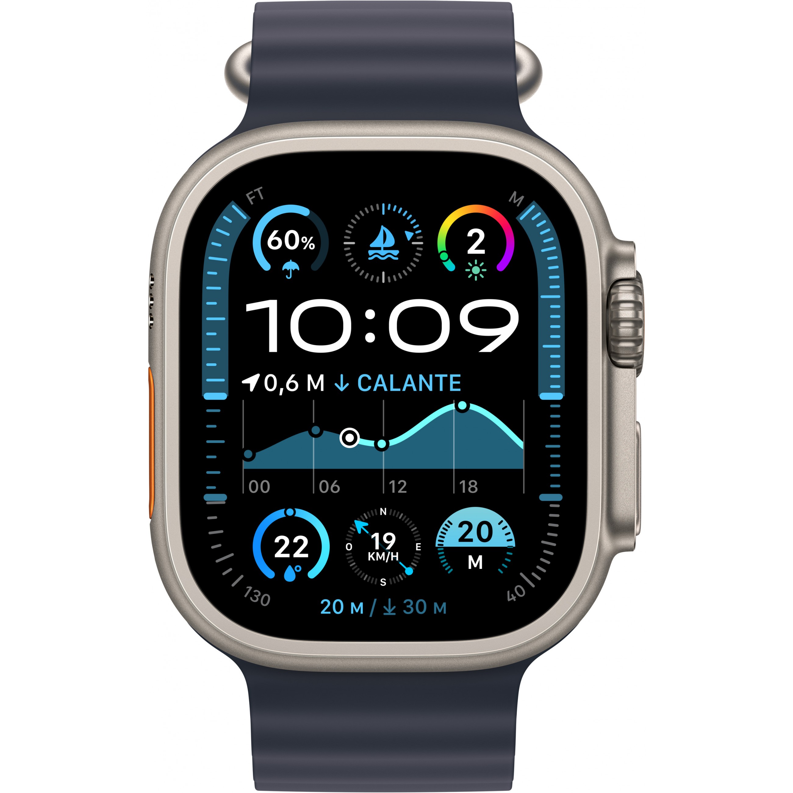 Apple Watch Ultra 2 49 mm (GPS + Cellular) Ocean Armband  marine, natur