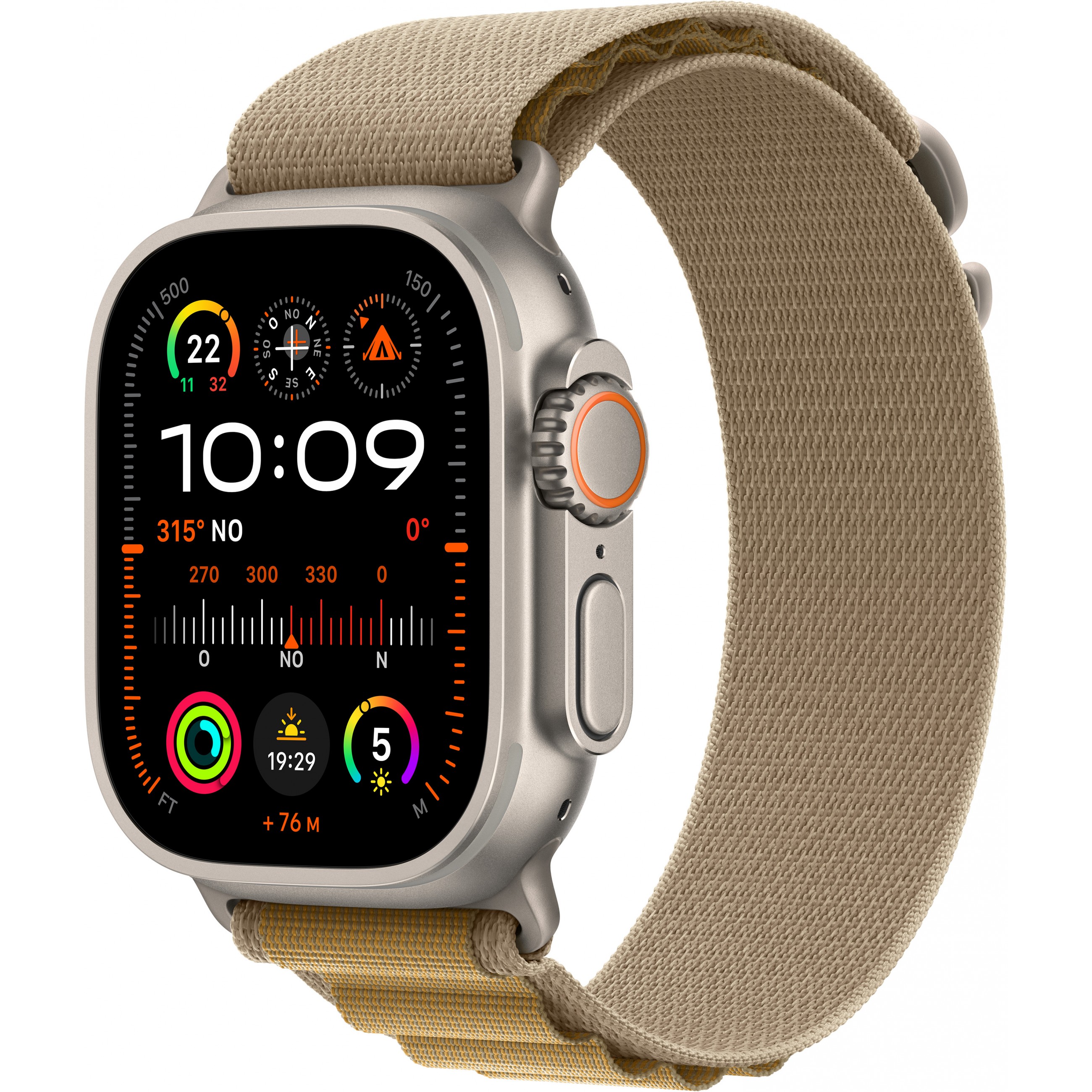 Apple Watch Ultra 2 49 mm (GPS + Cellular) Alpine Loop Medium  mandel, natur