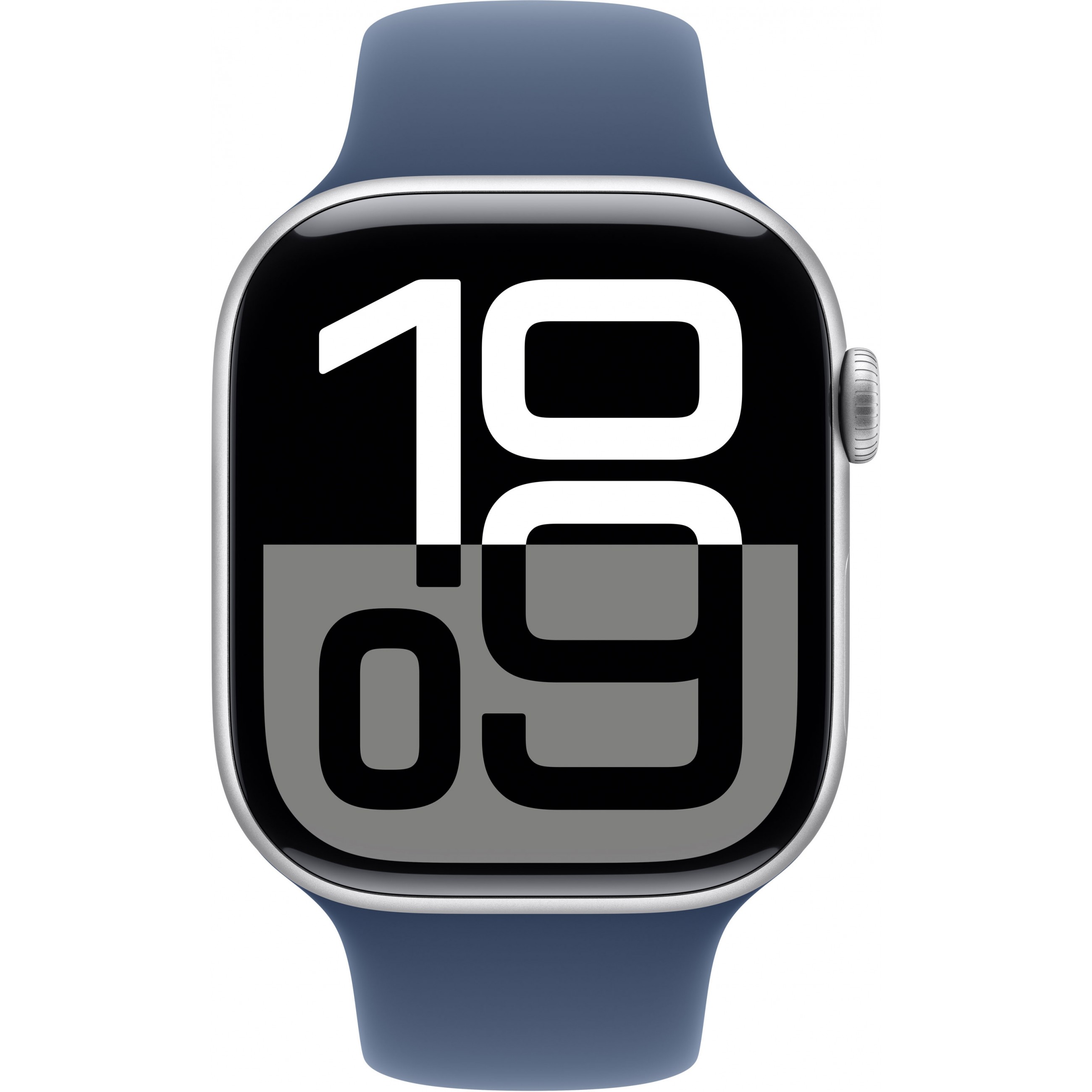 Apple Watch Series 10 46 mm Aluminium (GPS) Sportarmband M/L  denim, silber