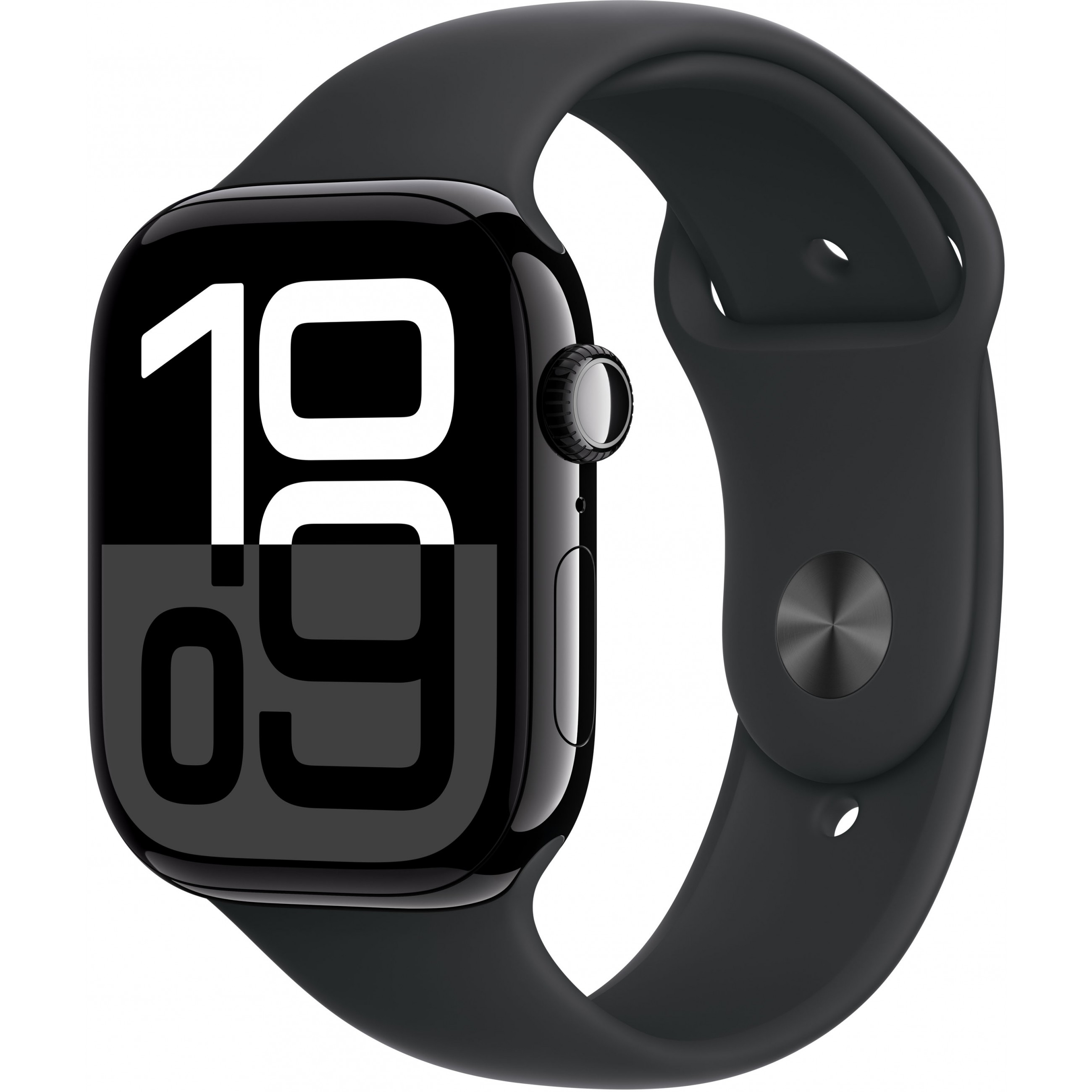 Apple Watch Series 10 46 mm Aluminium (GPS+Cellular) Sportarmband M/L  schwarz, diamantschwarz