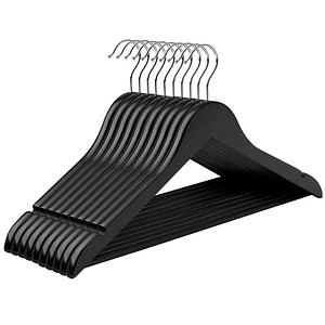 SONGMICS Kleiderbügel schwarz, 20 St.