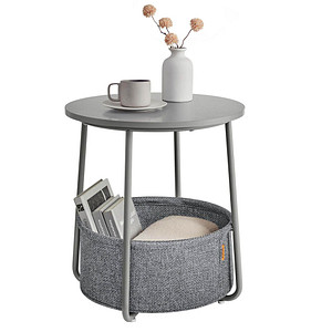 VASAGLE Beistelltisch Holz dunkelgrau 45,0 x 45,0 x 50,0 cm