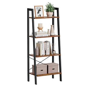 VASAGLE Bücherregal braun, schwarz 56,0 x 34,0 x 137,5 cm