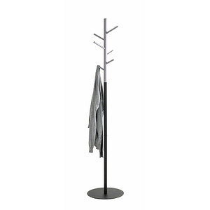 HAKU Möbel Kleiderständer 54524 schwarz Metall 6 Haken 36,0 x 170,0 cm