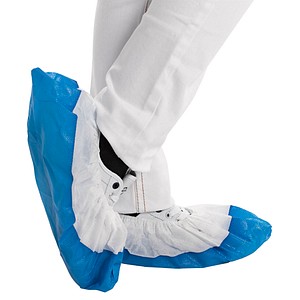 HYGOSTAR PP-Überschuh "HYGOMAT" mit CPE-Sohle, weiß/blau