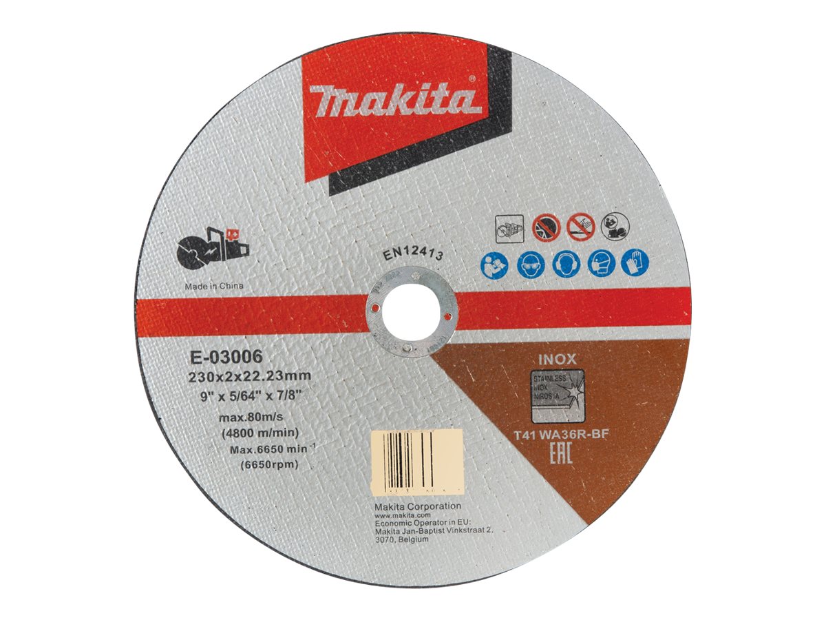 Makita - Schneidscheibe - für Edelstahl - 230 mm - Körnung: WA36R