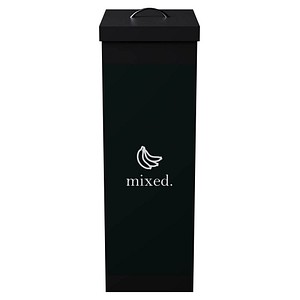 PAPERFLOW Wertstoffsammelbox für Restmüll, schwarz, 60 Liter