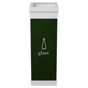 PAPERFLOW Wertstoffsammelbox für Glas, weiß, 60 Liter
