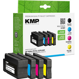 KMP MULTIPACK H100V 4er Pack Schwarz, Gelb, Cyan, Magenta Tintenpatrone