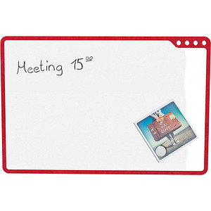 PLAYROOM mobiles Whiteboard Playboard 50,0 x 75,0 cm rot emaillierter Stahl