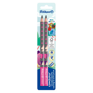 Pelikan Combino Schreiblern- Bleistifte B pink mit Tiermotiv 2 St.