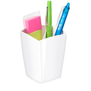 CEP Stifteköcher GLOSS, 2 Fächer, weiss
