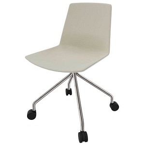 Quadrifoglio Besucherstuhl Clue beige, weiß Stoff