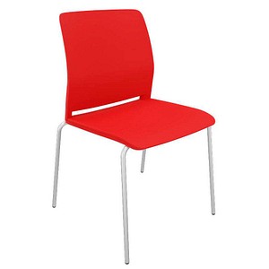 Quadrifoglio Besucherstuhl Close OCLOSV01 RS FSC27 rot Kunststoff