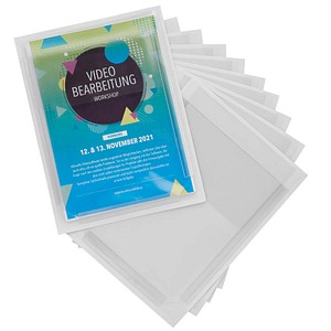 10 EICHNER Dokumentenhüllen selbstklebend transparent