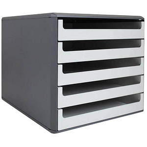M&M Schubladenbox  vanille 30057602BE, DIN A4 mit 5 Schubladen