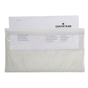 1.000 docuFIX® CLASSIC Lieferscheintaschen eco Kunststoff DIN lang