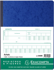 EXACOMPTA Registre comptable piqûre achats