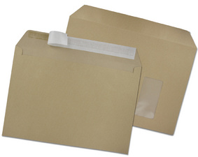 GPV Versandtaschen, C4, 229 x 324 mm, mit Fenster, 90 g/qm