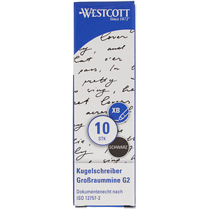 WESTCOTT Kugelschreiberminen XB 10 St. schwarz, 10 St.