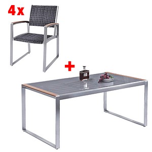 Garden Pleasure Sitzgruppe Ava grau