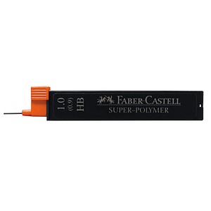 12 FABER-CASTELL SUPER-POLYMER Bleistiftminen HB 1,0 mm