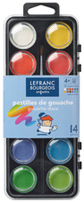 LEFRANC & BOURGEOIS Deckfarbkasten, 12 Farben inkl. Pinsel