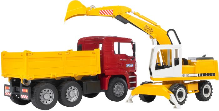 MAN TGA Kipper+Liebherr Schaufelbagger MAN TGA Kipper+Liebherr Schaufelbagger