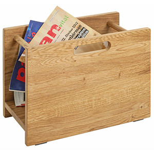 HAKU Möbel Zeitungsständer 54350 eiche Holz, DIN A4 quer