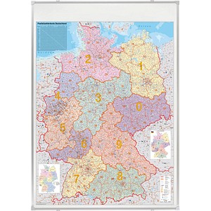 FRANKEN Deutschland Postleitzahlen-Karte, magnethaftend