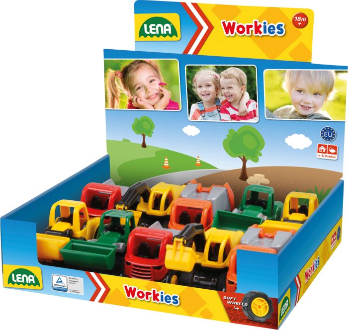 Workies Sortiment im Display Workies Sortiment im Display