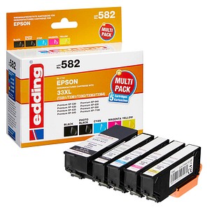 EDDING Tintenpatrone ersetzt Epson 33XL/T3351/T3361/T3362/T3363/T3364 Kompatibe
