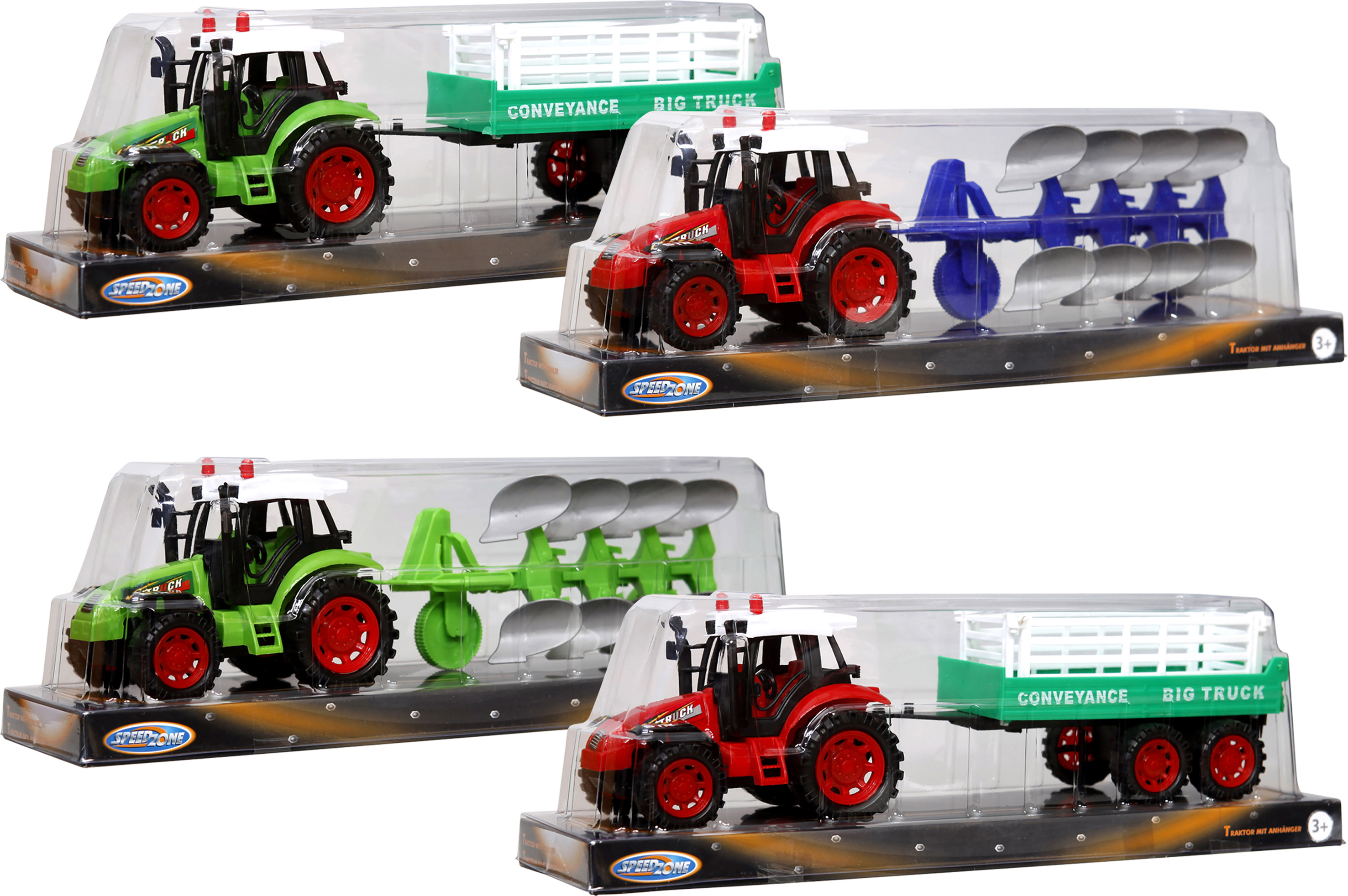 SZ Traktor mit Anhänger, 4-fach sortiert, Nr: 34802840