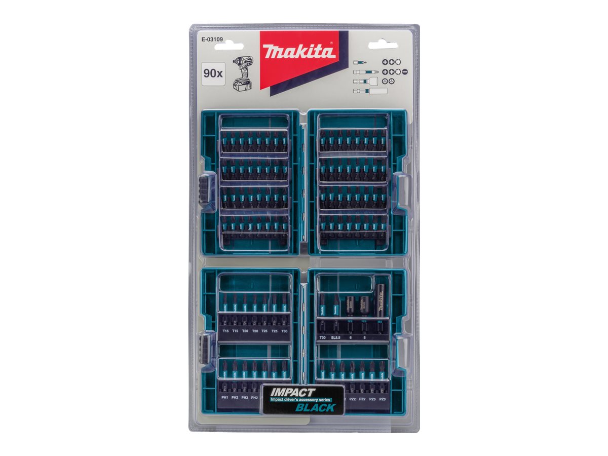 MAKITA Impact Black Bit-Set E-03109 90-tlg